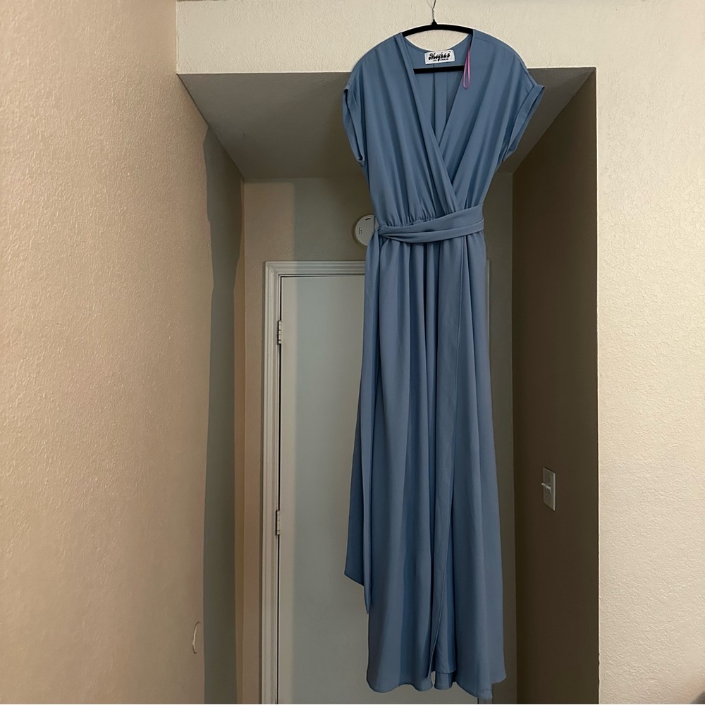Meghan Los Angeles‎ - Jasmine maxi dress size Large - Steel Blue